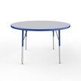 thumbnail image 3 of ECR4Kids 48in Round Everyday T-Mold Adjustable Activity Table Grey/Blue - Standard Swivel, 3 of 3