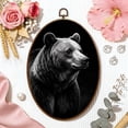 thumbnail image 6 of Oval Framed Wall Art brown bear portrait animals Canvas Wall Art Oval Vintage Wall Decor Prints Hanging Decor for Home Bedroom Living Room Office 8"x11.4", 6 of 7