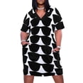 thumbnail image 1 of Vestido holgado con bolsillos y gafas de sol para mujer, vestido de fiesta de diseñador de lujo 2025, vestido de verano para mujer, 1 of 6