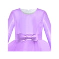 thumbnail image 4 of Girls Dress Long Sleeve Purple Ball Gown Wedding Party Pageant 6 Years, 4 of 5
