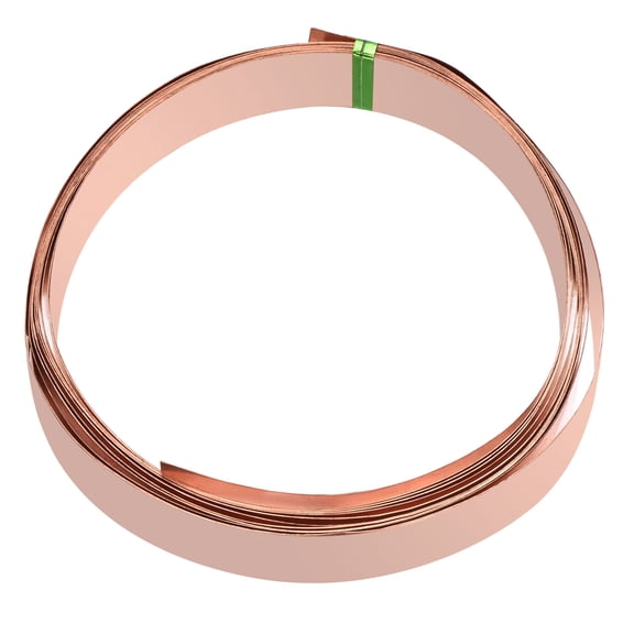 Uxcell Flat Copper Wire, 2 Rolls 32Gauge/0.2x18mm 3m/9.84ft Flat Craft Wire, Copper