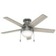thumbnail image 1 of Ventilador de Techo Hunter Anslee Plateado con Luz 46 Pulgadas, 1 of 11