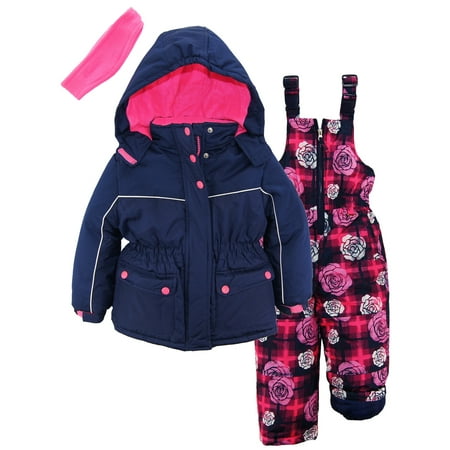 pink platinum toddler girls super snowsuit ski jacket snowboard floral ski (Best Snowboard Outerwear Brands)