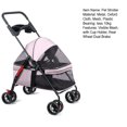 thumbnail image 6 of Porfeet 4 Wheels Dog Cat Stroller, Outdoor Travel Pet Folding Stroller, Dog Cat Cage Stroller with Cup Holder, Breathable and Visible Mesh for Small Dog,Grey, 6 of 12