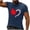 Navy, variant on Mens Patriotic Canada Flag T-Shirt Maple Leaf Heart Graphic Crew Neck Short Sleeve Gray,Size 2XL