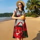 thumbnail image 4 of Balery Red Wine Rose Vestidos sueltos de manga corta para mujer, vestidos de verano 2025, vestidos casuales de corte A con vuelo., 4 of 6
