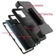 thumbnail image 3 of For Motorola Edge Plus 2023 Case, Heavy Duty Rugged Deferder Case with [Belt Clip Holster], Shockproof Full Body Protection Kickstand Cover, Black, 3 of 7