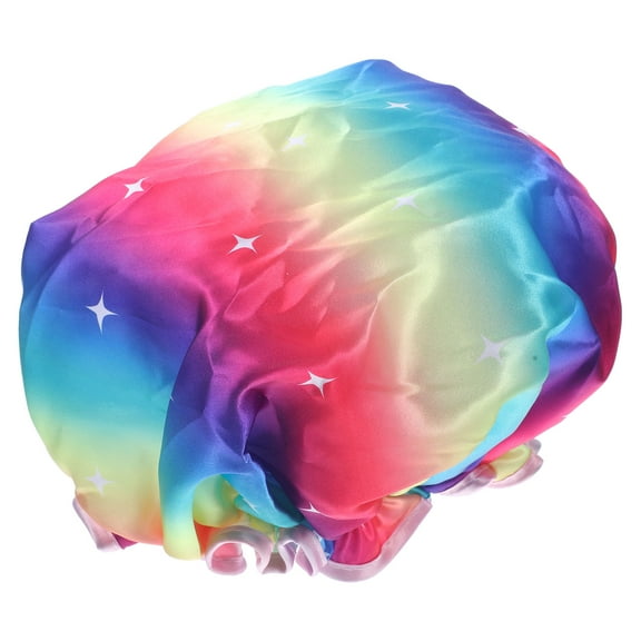 KAJNBN Shower Cap Rainbow 1Pack Easy to Clean For Girls