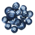 thumbnail image 5 of ButtonMode Luxury Suit Buttons 16pc Set includes 4 Buttons measuring 20mm (3/4 Inch) for Jacket Front and 12 Buttons measuring 15mm (9/16 Inch) for Jacket Sleeves and Pants, Blue Medium, 16-Buttons, 5 of 5