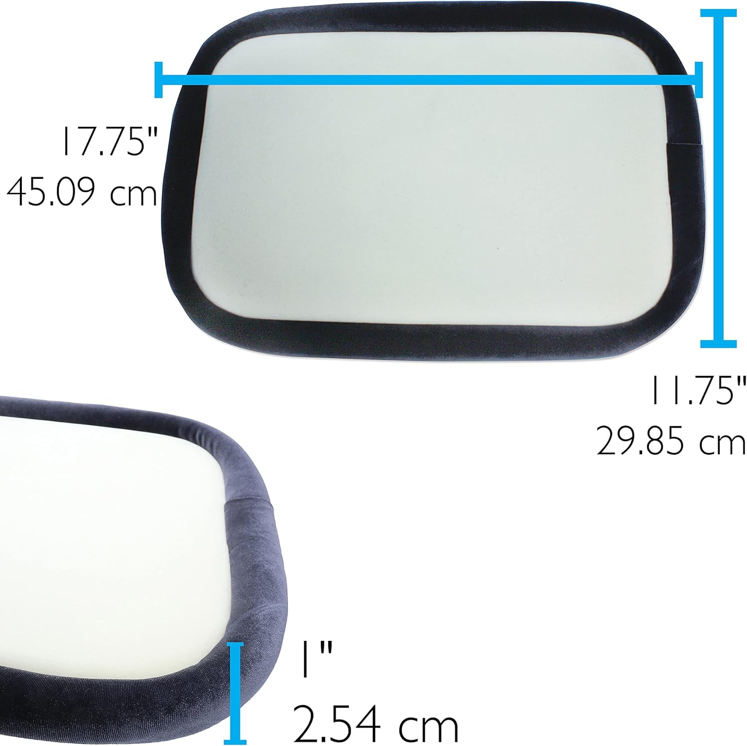The Beadsmith Craft Bumper – Basic Elements – Rectangle Shape, 17.75” x 11.75”, 1” Bumper Border, Sturdy Design Tray with Raised Edge, Excellent for Beading, Jewelry Making & DIY Hobbies