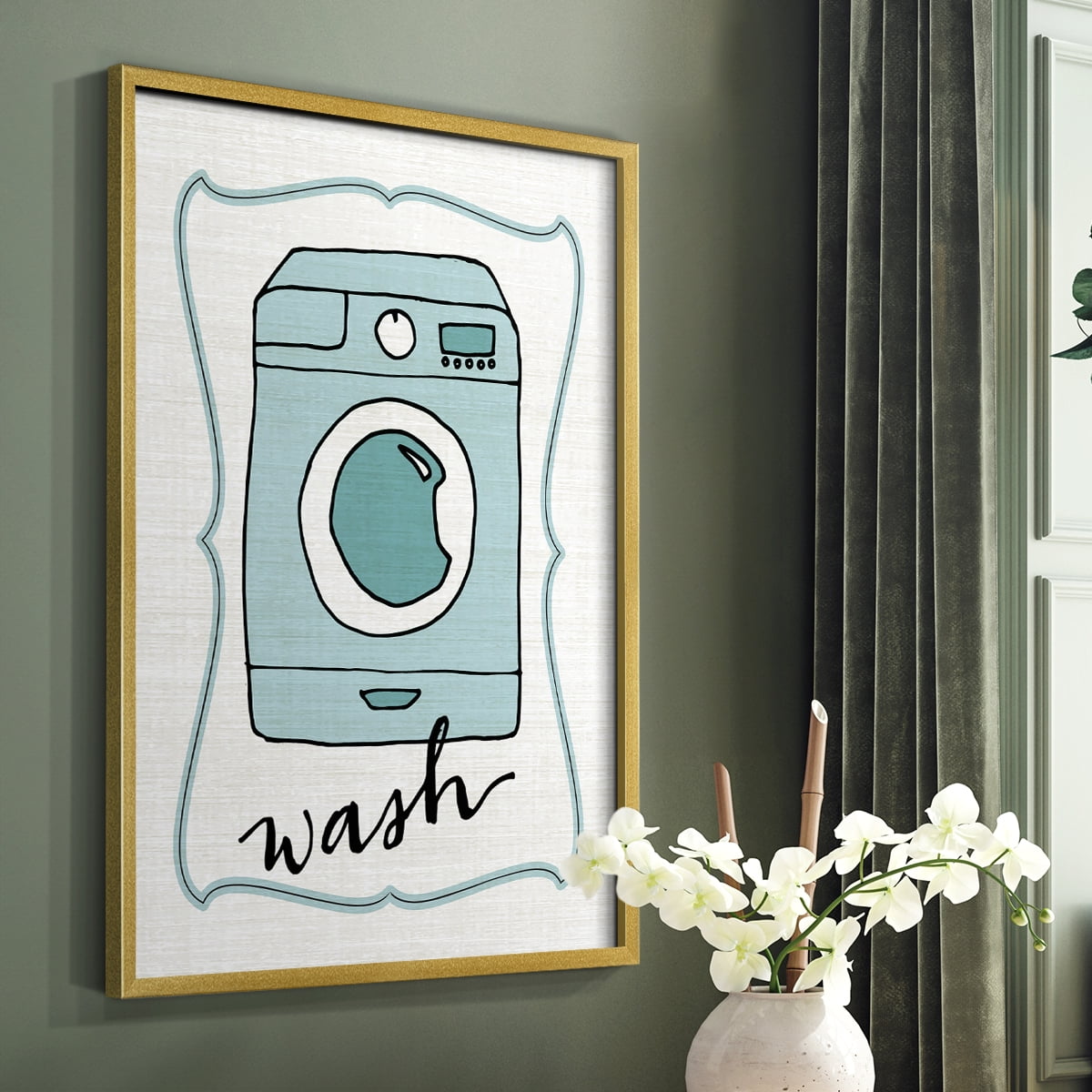Wash Framed Print in Gold Solid Wood 8 x 10 Framed Print