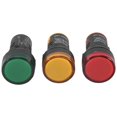 thumbnail image 5 of Lampara de luz verde amarillo rojo 22mm Panel controlador indicacion LED AC220V 3 piezas, 5 of 5