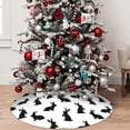 thumbnail image 5 of Sikiie Black Rabbit 30-48 inches {designName} Print Christmas Tree Skirt Snowman Xmas Tree Skirt with Edge Christmas Decorations for Holiday Party30", 5 of 7