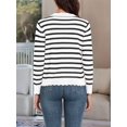 thumbnail image 6 of Women Cardigan Sweaters Long Sleeve Casual Light-Weight Button Down V-Neck Fall Sweater White  XL, 6 of 7