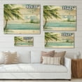 thumbnail image 4 of Designart 'Palm Beach Resort At Sunrise I' Nautical & Coastal Print on Natural Pine Wood, 4 of 5