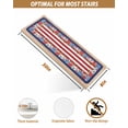 thumbnail image 6 of American Flag Day Stair Treads Non Slip for Steps Independence Blue Red Striped Star Flowers 4 Pcs Reusable Adhesive Stair Runner Mats for Dogs Elders Carpet Treads Rugs for Staircase 8x30 In, 6 of 7