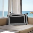 thumbnail image 3 of Black Geometric Lumbar Pillow Covers 20x12 Inch Set of 2, Greek Key Design Abstract Modern Art Waterproof Outdoor Pillow Covers, Decorative Cushion Pillowcases for Couch, Sofa, Bed, Garden, Patio, 3 of 9