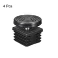 thumbnail image 3 of 4Pack Inserts for Square Tubes with Leveling Feet, for 1.57"x1.57" OD Square Tube, M8 Thread Black Plastic Furniture, 3 of 7