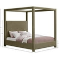 thumbnail image 3 of Meridian Furniture Eden Contemporary Boucle Fabric Queen Bed in Olive, 3 of 7