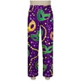 thumbnail image 5 of Tnhcen Women's Carnival Print Button Front Turn - down Collar Long Sleeve Full Length Pajama Set 95% Polyester 5% Spandex Soft Stretchy Sleepwear, S - 2XL, 5 of 9
