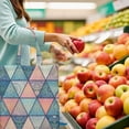 thumbnail image 5 of Rustic Style Nordic Stripes Fabric Grocery Bag - Machine Washable Eco-Friendly Foldable Shopping Tote, 5 of 5