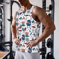thumbnail image 5 of Fuzoiu Fourth Of July Party Print Men's Workout Tank Tops,Sleeveless Gym Shirt Quick Dry,Fitness Bodybuilding T-Shirt,Muscle Athletic Workout Tee-Small, 5 of 7
