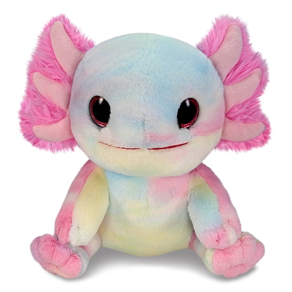 DolliBu Rainbow Axolotl Plush - Super Soft Stuffed Animal Axolotl, Cute Realistic Stuffed Animal Rainbow Toy for Boys and Girls, Adorable Plush Gift for Baby, Kids, Adults - 8 Inches