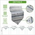 thumbnail image 5 of White Blue Brush Table Runner Linen Burlap Table Runner 72 Inches Long Modern Abstract Vintage Texture Dresser Scarves for Kitchen Island Coffee Dining Party Wedding Banquet Holiday Decor 14"x72", 5 of 8