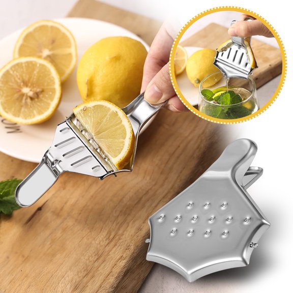 VBXOAE Stainless Steel Lemon Squeezer Manual Juicer for Orange Lime Portable Easy Clean Bird Design Kitchen Tool 1 Piece Silver