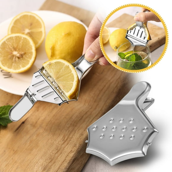 Donemore Stainless Steel Manual Lemon Squeezer Citrus Juicer Hand Press Portable Manual Squeeze Juice Extractor Maker for Orange Lime Grapefruit