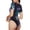 Purple Sky Wolf, variant on Purple-Red Skull Womens One Piece Swimsuits Modest Tummy Control Bathing Suits Lace Up Slimming Swim Suit-Small