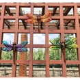 thumbnail image 3 of BVLFOOK Dragonfly Wall Art Decor, Metal Indoor Outdoor Fence Outside Hanging Decorations for Living Room Bedroom, 9 Inch 3 Pack, Hand-made Vibrant Ornament Sculpture for Patio Balcony, 3 of 6