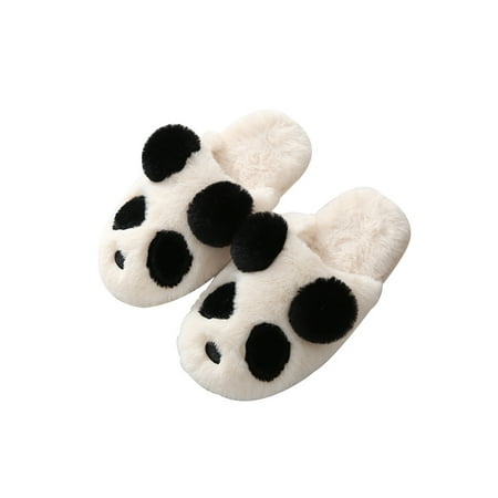 

UKAP Womens Men Kid Animal Cozy Indoor Plush Lined Non Slip Fuzzy Soft Slipper Lovely Panda