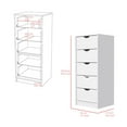 thumbnail image 3 of 18" White Five Drawer Standard Chest, 3 of 10