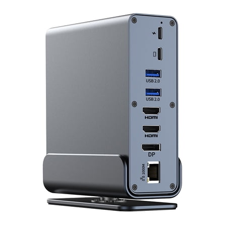 USB C Docking Station 15 in 1 Multiports Hubs with HDTV , VGA, Double PD100W, RJ45 for Laptop Speed Charging 3.5mm Port