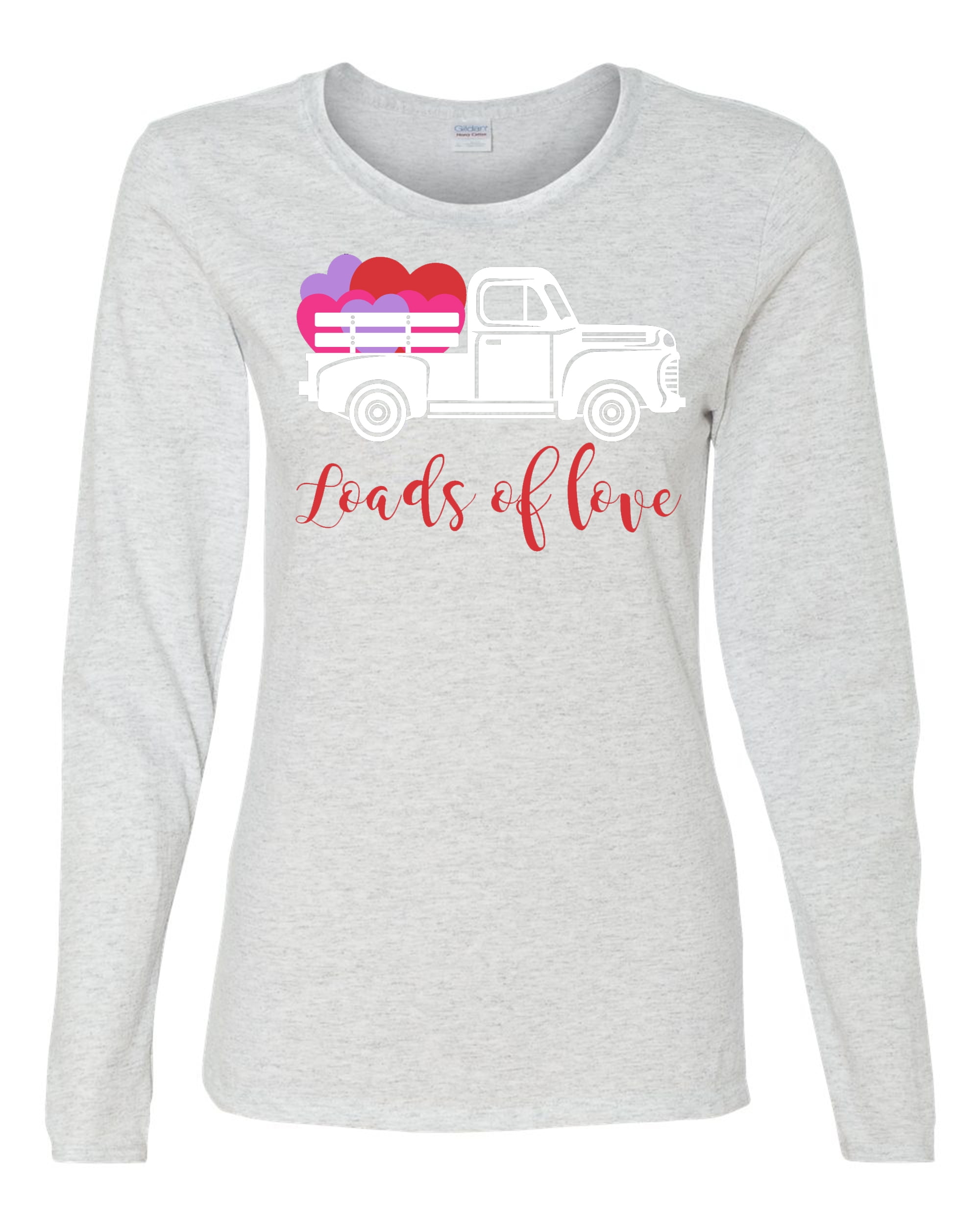 Loads of Love Valentine's Day Women's Long Sleeve Shirt Ash - Picture 7 of 15