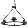 thumbnail image 4 of Urban Ambiance Luxury Farmhouse Flush-Mount Ceiling Fixture, Size: 15"H x 19-7/8"W, with Transitional Style Elements, Charcoal Finish, UHP2241, 4 of 4