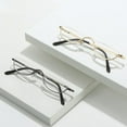 thumbnail image 4 of Mens Half Moon Spring Hinge Reading Glasses 4.0 Womens Fashion Gold Classic Readers +4.0, 4 of 5