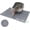 Grey, variant on Cat Litter Mat,34" x 22" Large Silicone Pad for Floor Waterproof Litter Trapping Mat for Scatter Control Soft on Kitty Paws Non-Slip Easy to Clean