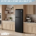 thumbnail image 4 of Summit 28 Inch Refrigerator, Top Mount Freezer, Full Size, With Ice Maker, Black - CTR152BIMLHD (Left Handed Door Swing), 4 of 6
