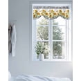 thumbnail image 4 of Farmhouse Sunflowers Tie Up Valances Curtain, Adjustable Kitchen Country Retro Black And White Plaid Valances for Windows Decor, Rod Pocket Short Curtains Set for Bedroom/Bathroom, 54"x18", 4 of 8
