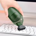 thumbnail image 1 of Aspiradora de escritorio Carga USB con boquilla de aspiradora Cepillo de limpieza Desmontable Portátil Mini Limpiador de polvo al vacío Limpiador Verde Soledad aspiradora de mano, 1 of 10