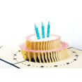 thumbnail image 2 of HLONKPremium Papercraft 3D Up Birthday Greeting Cards Creative Gift Cards with Birthday Cake Design (Blue), 2 of 6