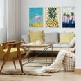 thumbnail image 6 of Kate and Laurel Sylvie Pineapple Study No 2 Framed Canvas Wall Art by Rachel Christopoulos, 18x24 White, Abstract Bright Fruit Art Wall Décor, 6 of 6
