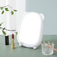 thumbnail image 2 of Espejo de maquillaje de mesa para niñas con soporte ajustable, bonito espejo colgante, espejo decorativo portátil (blanco), 2 of 4