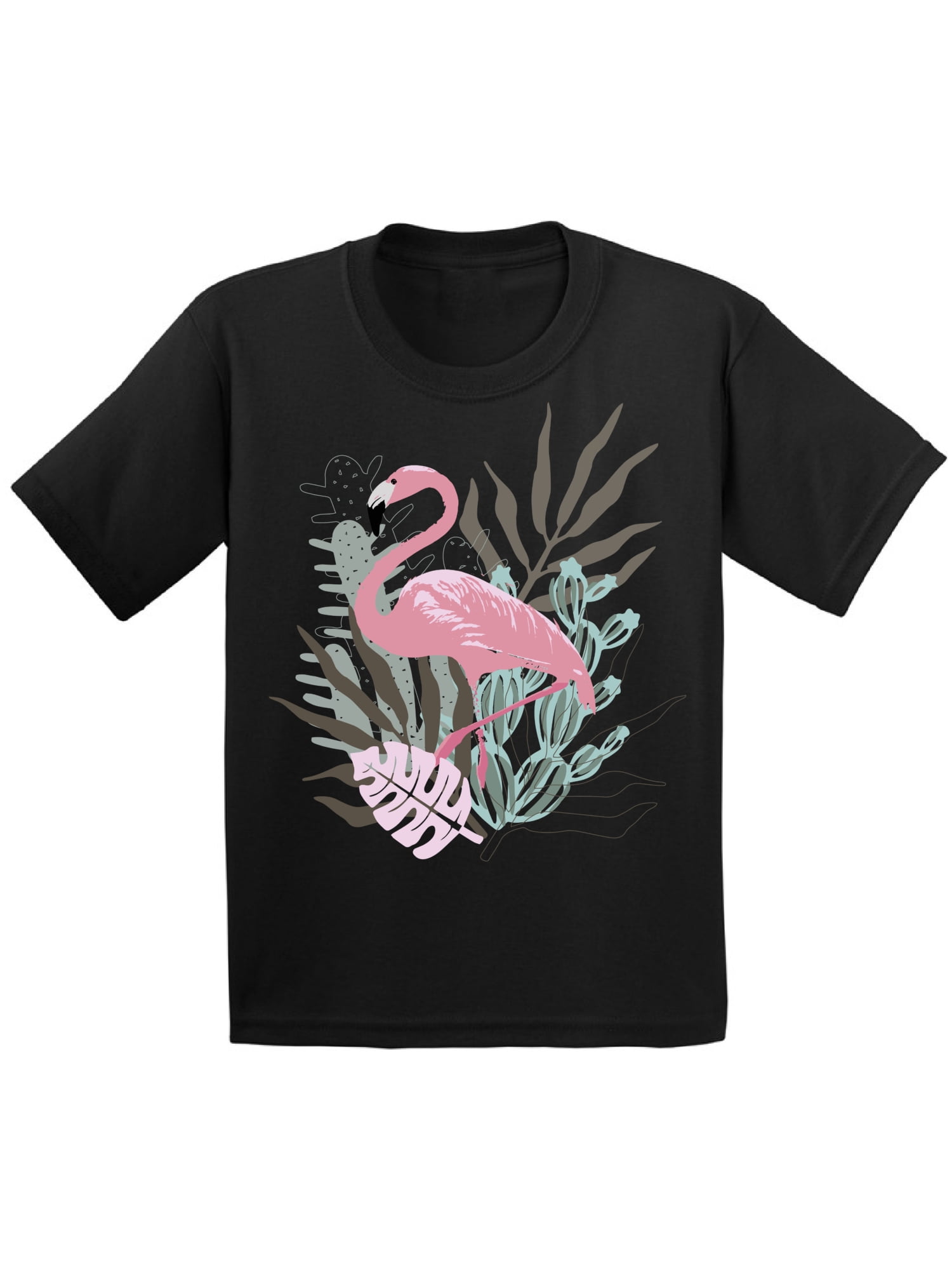 Awkward Styles Floral Flamingo Youth Shirt Cute Summer Shirt for Kids