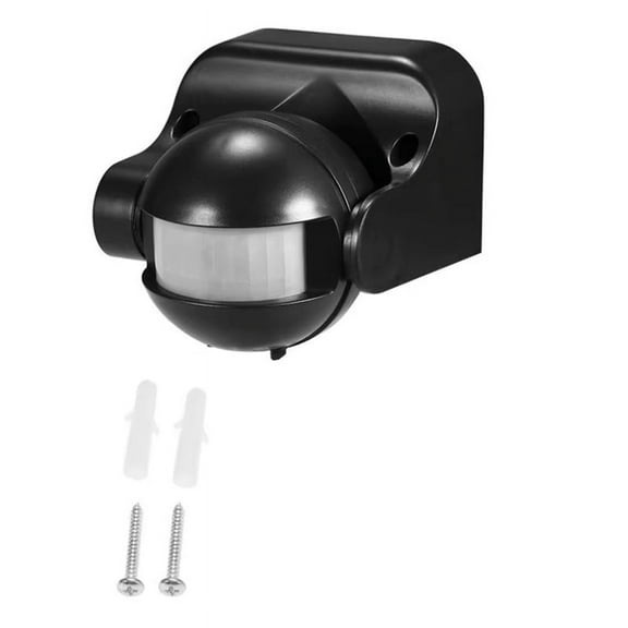 AC 110V-240V PIR Infrared Motion Sensor Switch 180 Degree Black