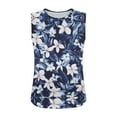 thumbnail image 5 of Women's Button Up Casual Loose Fit Round Neck Sleeveless Printed Tank Top For Summer, 5 of 6