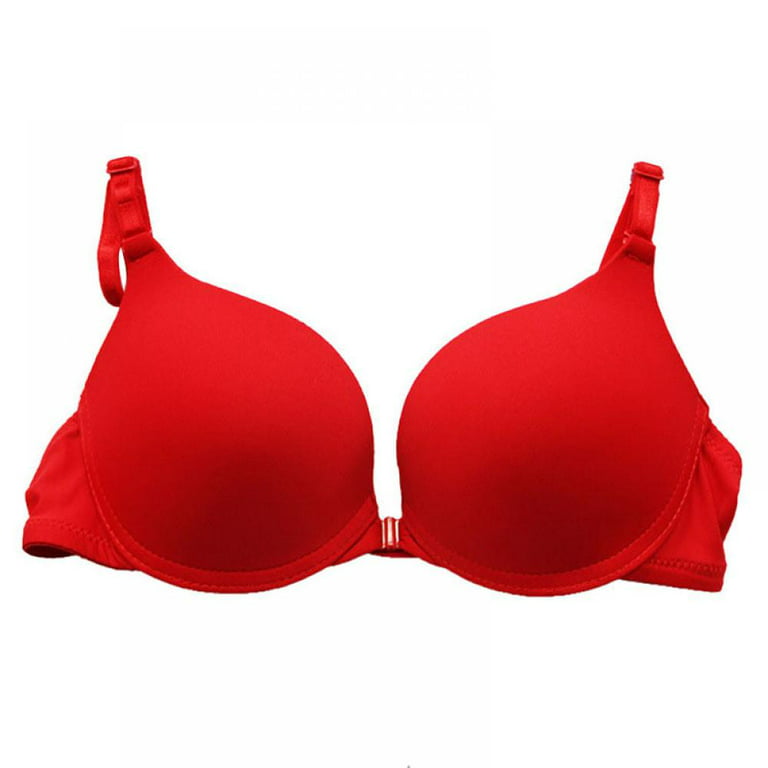 Women Front Closure Push Up Bras Deep V Soft Cup Seamless Bralette Lingerie  Underwear 32B - 36B 
