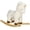 White+Metal, variant on Plush Ride On Rocking Horse Donkey with Sound, Kids Rocking Chair with Wood Base and Safety Belt, Baby Toddler Rocker Toy for 18-36 Months, Light Gray